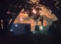 Kebakaran kilang minyak Dumai, Sabtu (1/4/2023) malam.
